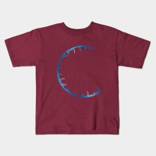 half blue circle Kids T-Shirt